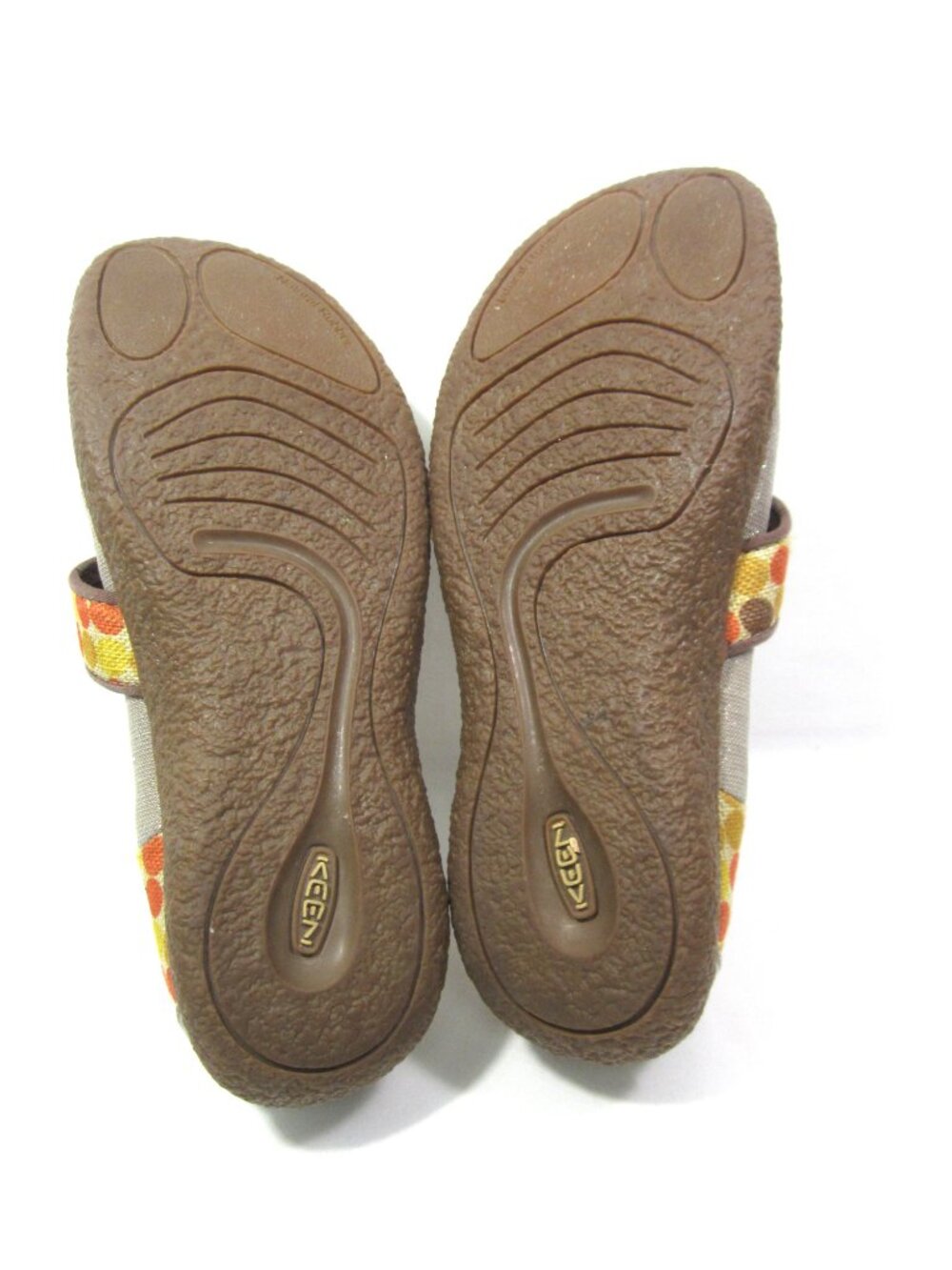 Keen Size 9.5 M Harvest Mary Jane Yellow Mustard Orange Brown Dots Metallic - Picture 8 of 10
